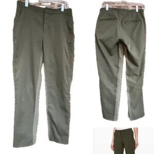 Lululemon   ^ Green Stretch   cropped tailored Chino pants panel  Khaki  Size 6